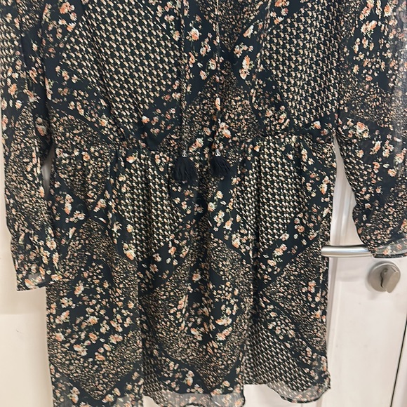 Mango dress in Georgette with lining & elasticated waist with a cute neck! UK L - Picture 5 of 10